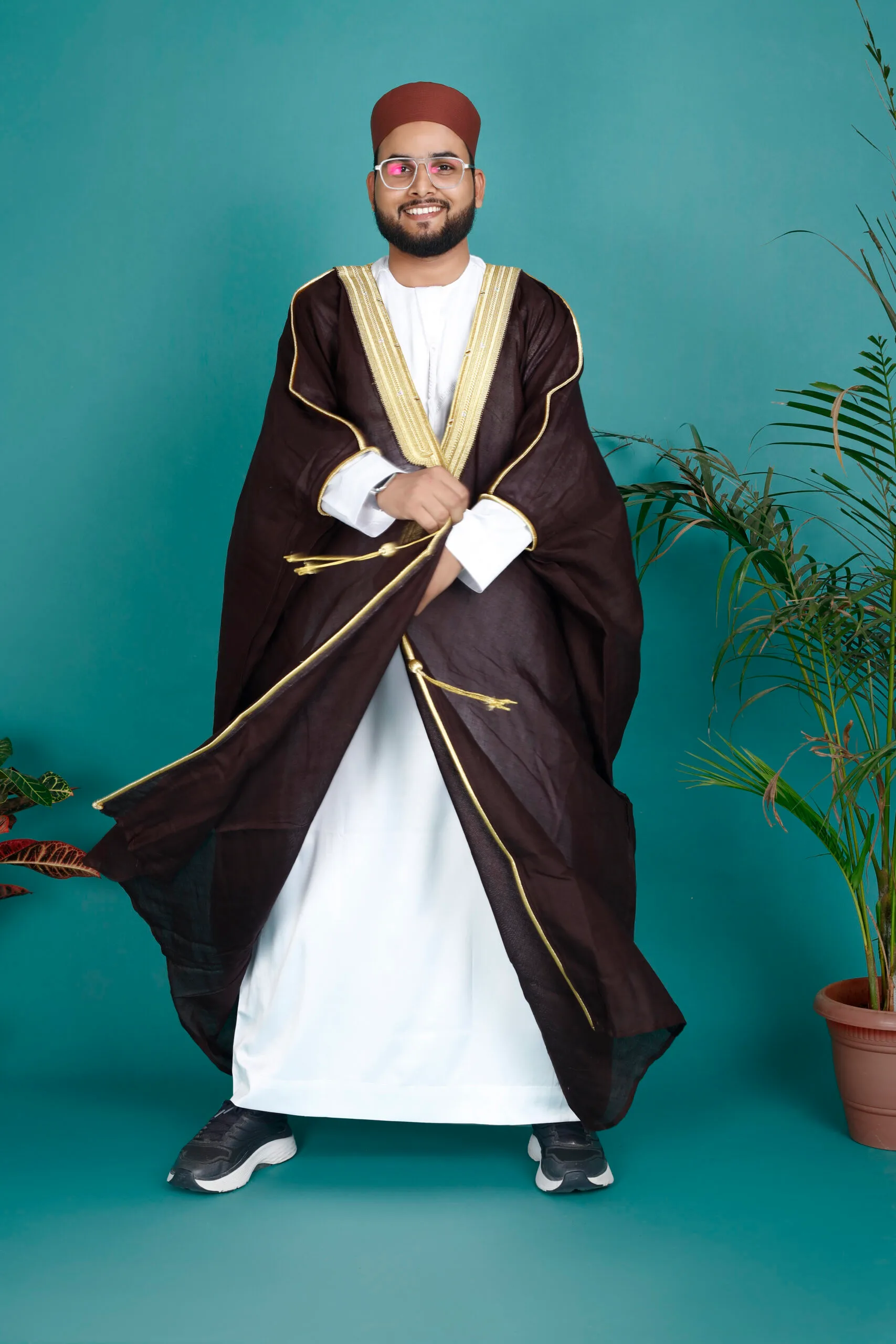 Hijazi Imperial Maroon Bisht For Men (Shaya) - Imam-e-Haram Coat