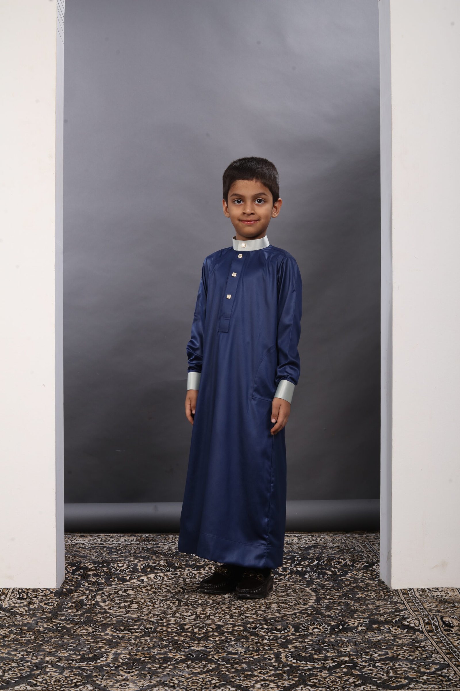 Royal Blue Premium Designer Kids Thobe