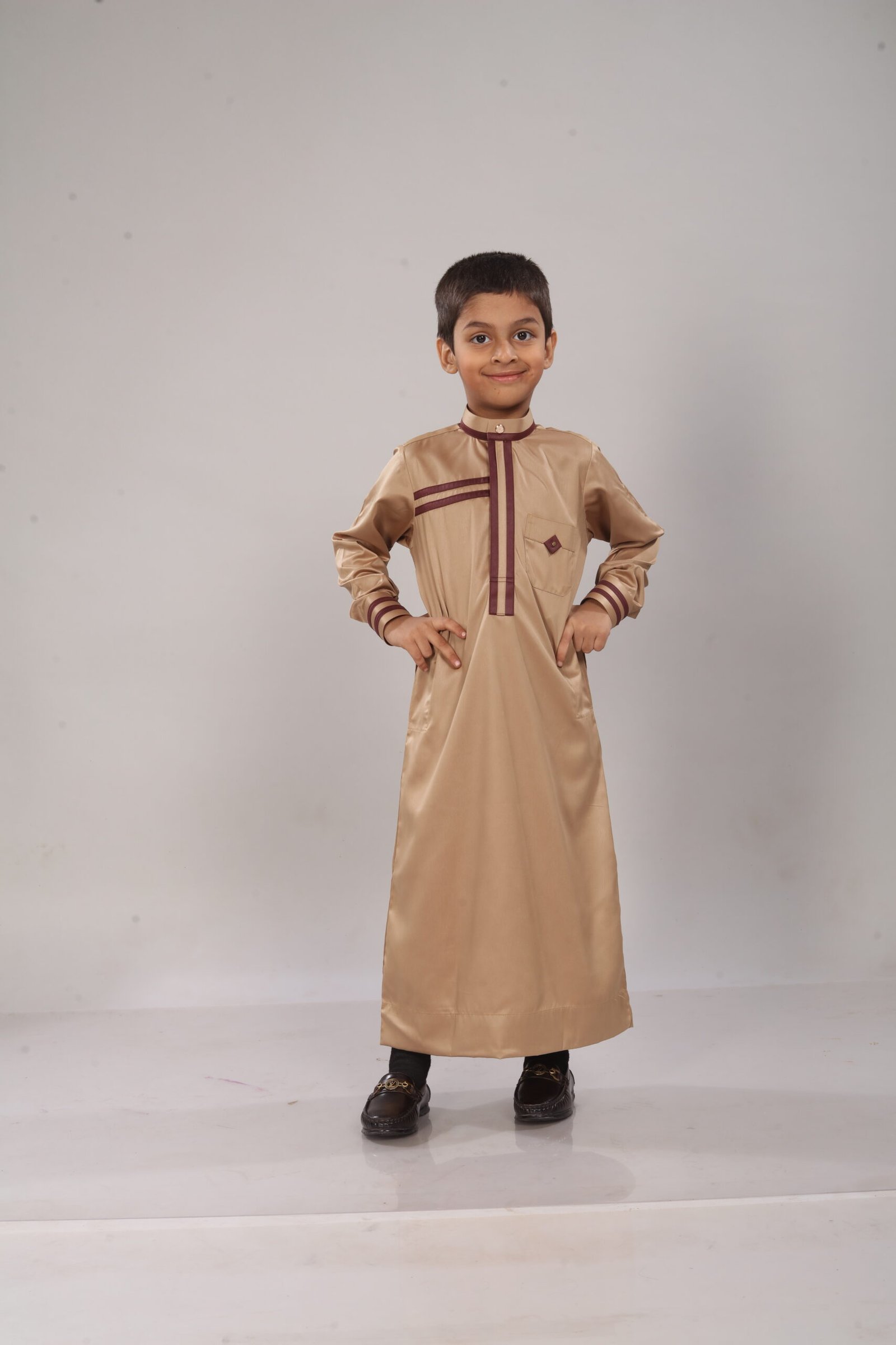 Golden Dusk Premium Designer Kids Thobe