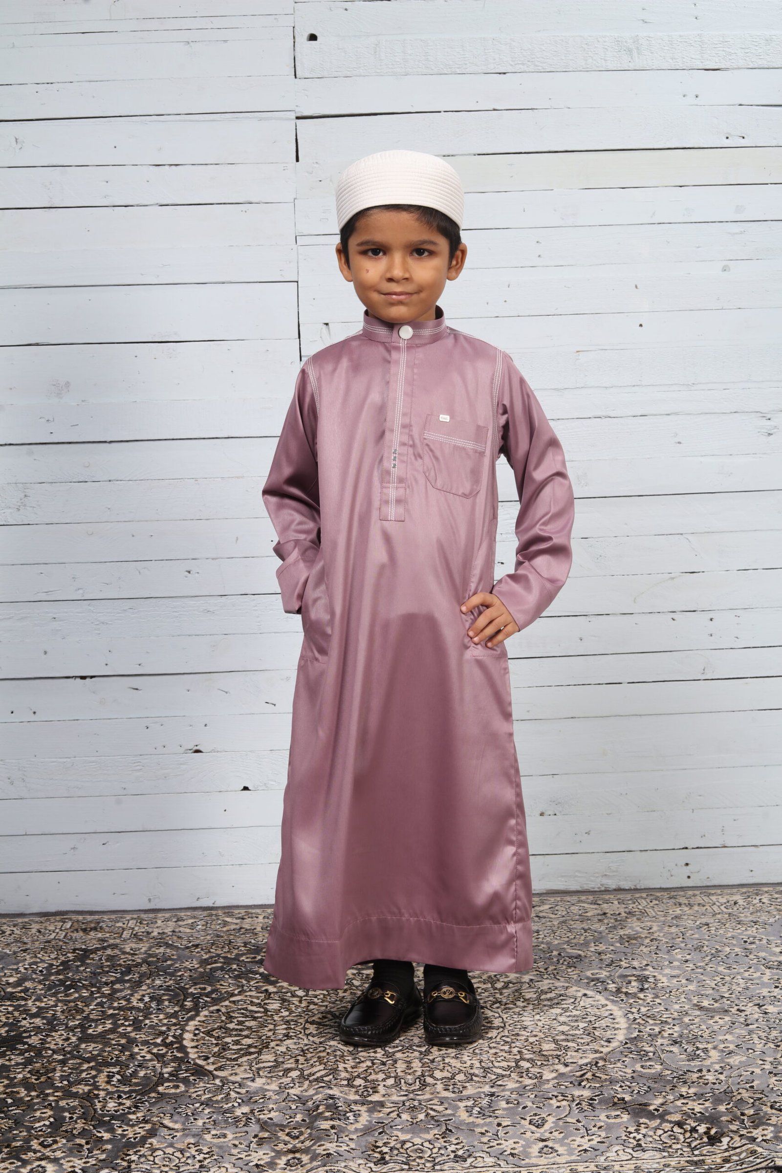 Royal Lavender Premium Designer Kids Thobe