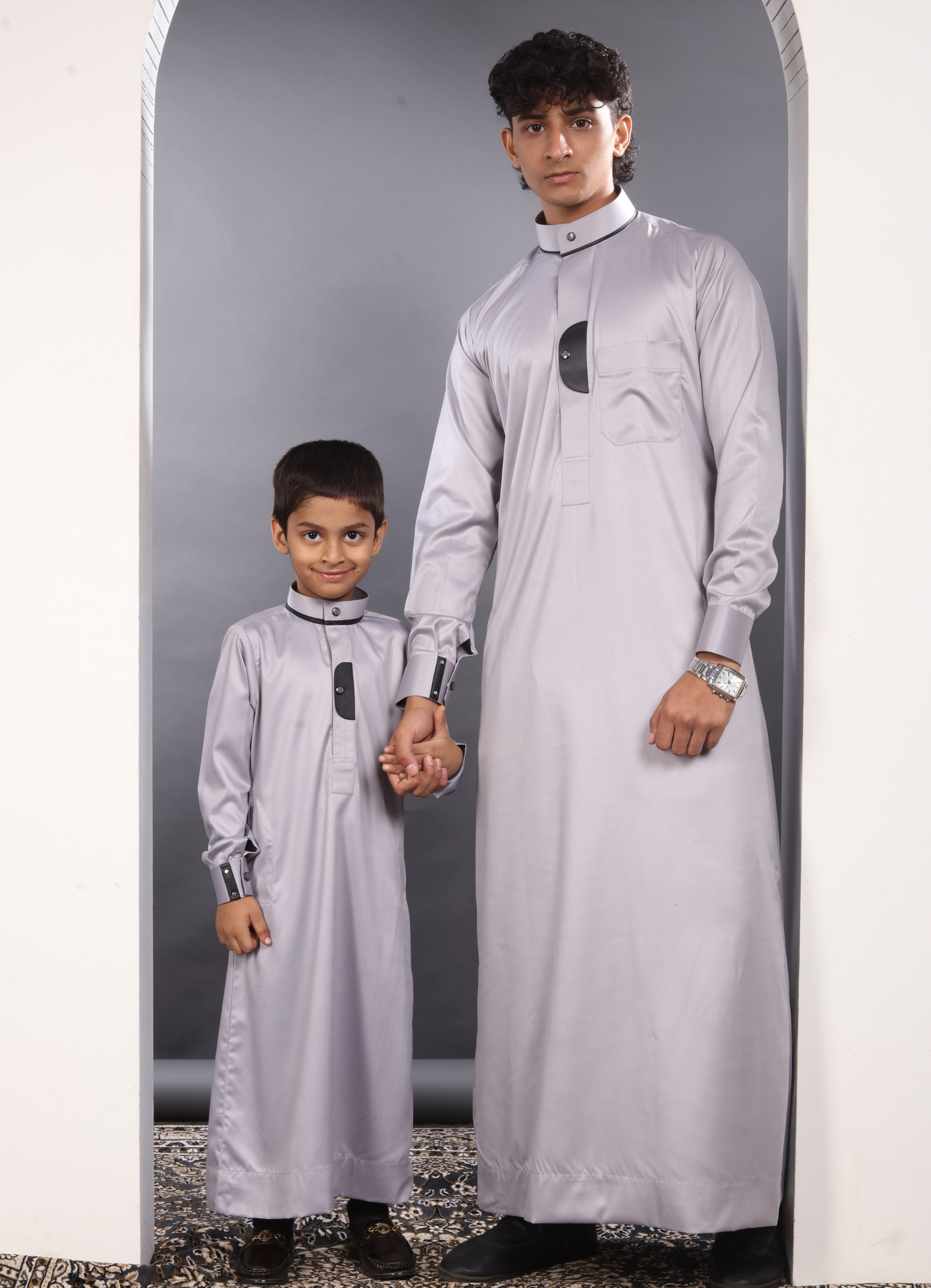 Pearl Grey Premium Father & Son Combo
